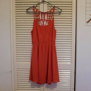 Strappy Back Chiffon Mini Dress